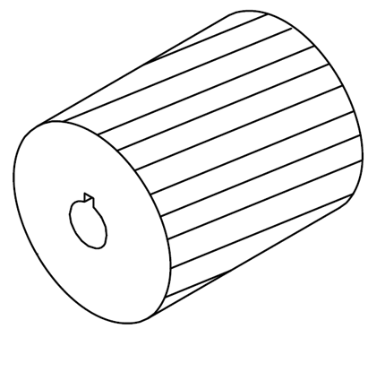 Picture of 0040 Infeed table bottom roller 100mmxO100xO30