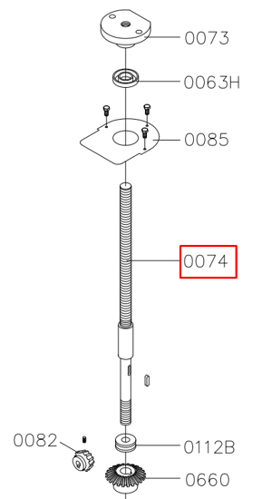 Picture of Pārvadskrūve d18x337mm M18x2mm apaks varpst rad poz