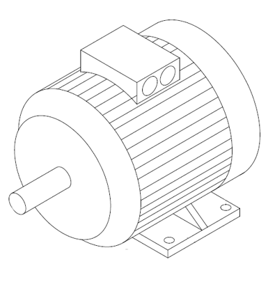 Picture of 0075M(3553M) Feed motor 5 Hp/Inverter (Voltage 50Hz/380V)(3553M=FUKUTA)