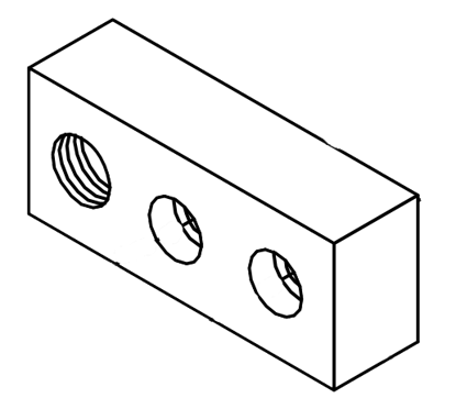 Picture of 0129 Nut base for right vertical spindle 93*35*35