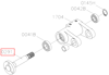 Picture of 0291 Pressure roll shaft (rollers on 3 screws) universal joint spline Ø74*Ø35*191