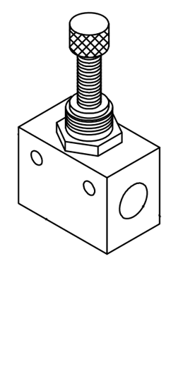 Picture of Drosele, pneimatiskā 1/8 džointeru ātruma regulēšanai