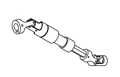 Picture of 0463B Cardan joint d28x272L for axial positioning of horizontal spindle