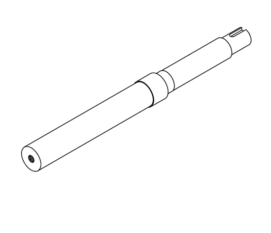 Picture of 2387 Pressure roll shaft 35*385 + FC0152 Key 10*8*200