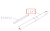 Picture of 2387 Pressure roll shaft 35*385 + FC0152 Key 10*8*200