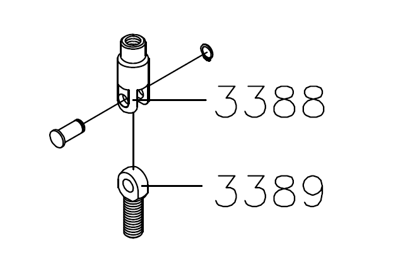 Picture of 3389+3388 movable connection 20*50 (3389) + connector for micro adjusting screw (3388)