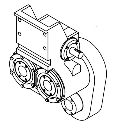 Picture of 0363B Gearbox (type:70-3R, ratio 10.41:1)